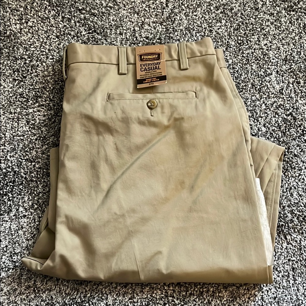 NWT The Foundry Supply Co. Men's Tan Casual Pants 46/34